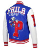 Mash Up Philadelphia 76ers Capsule Royal Varsity Jacket Mash Up Philadelphia 76ers Capsule Royal Varsity Jacket
