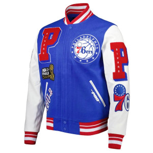 Mash Up Philadelphia 76ers Capsule Royal Varsity Jacket