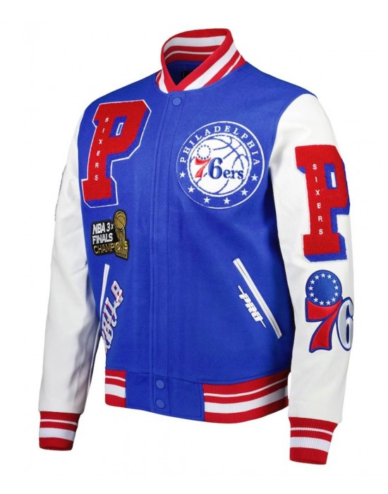 Mash Up Philadelphia 76ers Capsule Royal Varsity Jacket