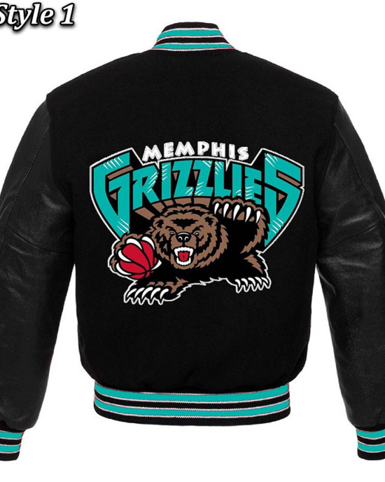 Memphis Grizzlies Black Varsity Jacket Memphis Grizzlies Black Varsity Jacket