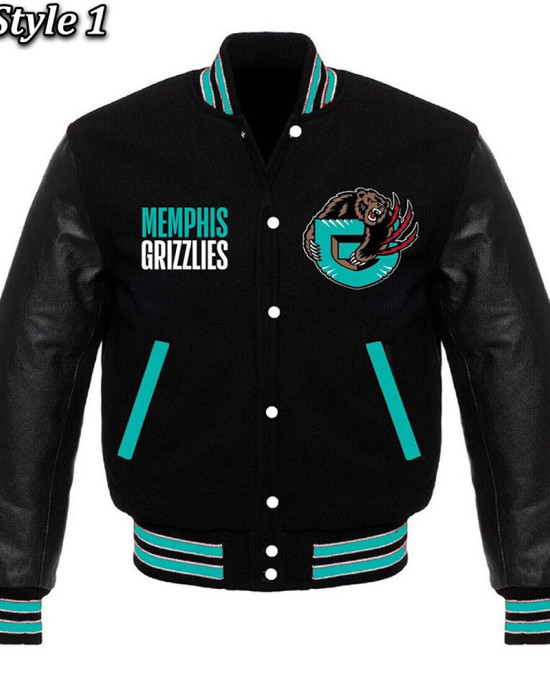Memphis Grizzlies Black Varsity Jacket Memphis Grizzlies Black Varsity Jacket