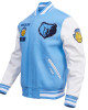 Memphis Grizzlies Retro Classic Rib Blue Varsity Jacket Memphis Grizzlies Retro Classic Rib Blue Varsity Jacket