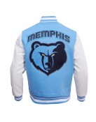 Memphis Grizzlies Retro Classic Rib Blue Varsity Jacket