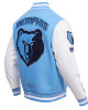 Memphis Grizzlies Retro Classic Rib Blue Varsity Jacket Memphis Grizzlies Retro Classic Rib Blue Varsity Jacket