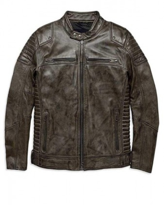 Men HD Waxed Brown Leather Jacket Men HD Waxed Brown Leather Jacket