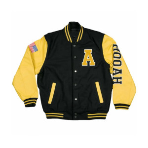 Men's American Flag Hooah Army Varsity Jacket