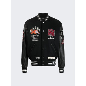 Men's Amiri Wool-Blend Varsity Bomber Jacket