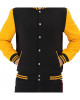Men's Black and Yellow Baseball Varsity Jacket Men's Black and Yellow Baseball Varsity Jacket