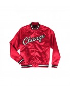 Men's Chicago Bulls Satin Bomber Jacket