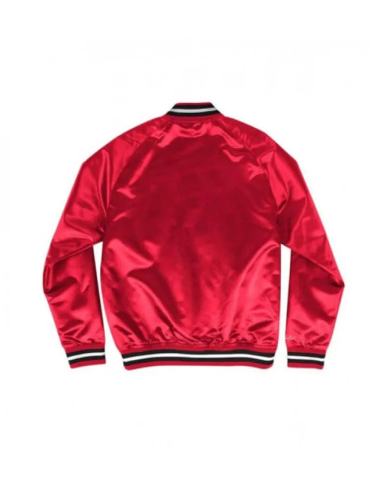Men's Chicago Bulls Satin Bomber Jacket Men's Chicago Bulls Satin Bomber Jacket