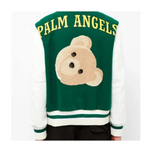 Men's College Palm Angels Green Varsity Jacket