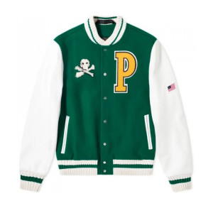 Men's College Palm Angels Green Varsity Jacket