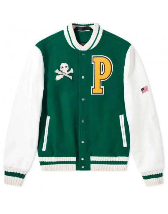 Men's College Palm Angels Green Varsity Jacket