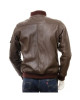 Men's Dark Brown Classic Elegant Leather Bomber Jacket Men's Dark Brown Classic Elegant Leather Bomber Jacket