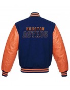 Men's Houston Astros Blue and Orange Varsity Jacket