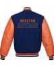 Men's Houston Astros Blue and Orange Varsity Jacket Men's Houston Astros Blue and Orange Varsity Jacket