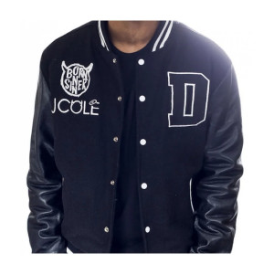 Men's J Cole Dreamville Tour Bomber Varsity Black Jacket