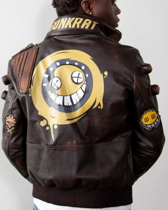 Men's Junkrat Steampunk Leather Gaming Halloween Jacket