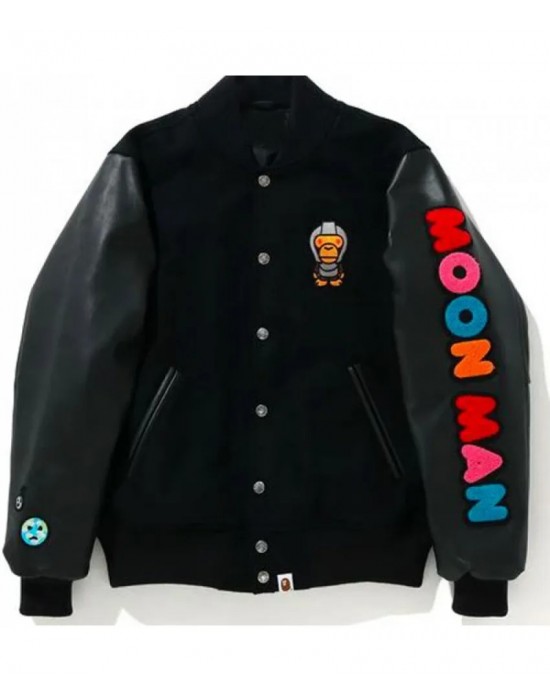 Men's Kid Cudi X Moon Man Bomber Varsity Jacket