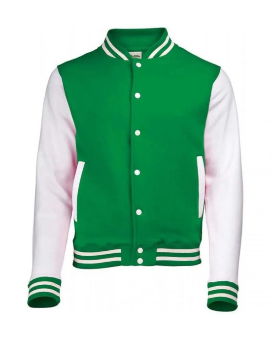 Men's Lightweight Varsity Rib Knit Bomber Jacket