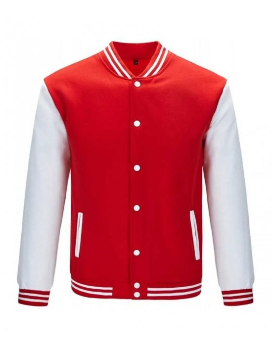 Men's Lightweight Varsity Rib Knit Bomber Jacket