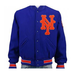 Men's New York NY Mets Blue Wool Jacket