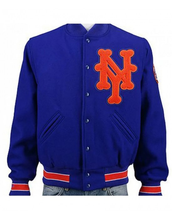 Men's New York NY Mets Blue Wool Jacket