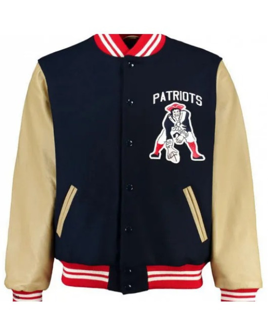 Men's Patriots Varsity Bomber Jacket Men's Patriots Varsity Bomber Jacket
