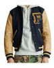 Men's State Champs Blue and Brown Varsity Jacket Men's State Champs Blue and Brown Varsity Jacket