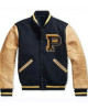 Men's State Champs Navy Blue and Brown Jacket Men's State Champs Navy Blue and Brown Jacket