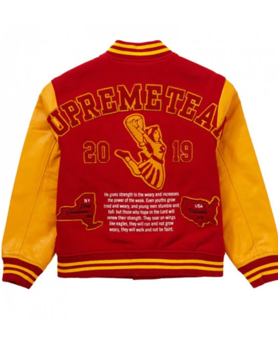 Men's Supreme Team Letterman Varsity Jacket Men's Supreme Team Letterman Varsity Jacket