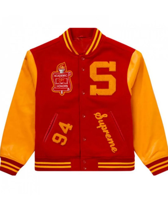 Men's Supreme Team Letterman Varsity Jacket Men's Supreme Team Letterman Varsity Jacket