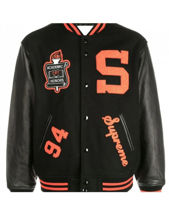 Men's Supreme Team Letterman Varsity Jacket