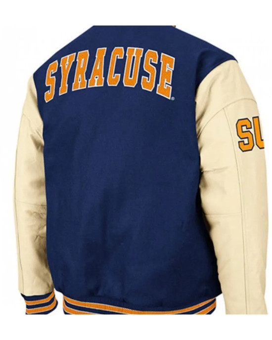 Men's Syracuse S Letterman Blue Jacket Men's Syracuse S Letterman Blue Jacket
