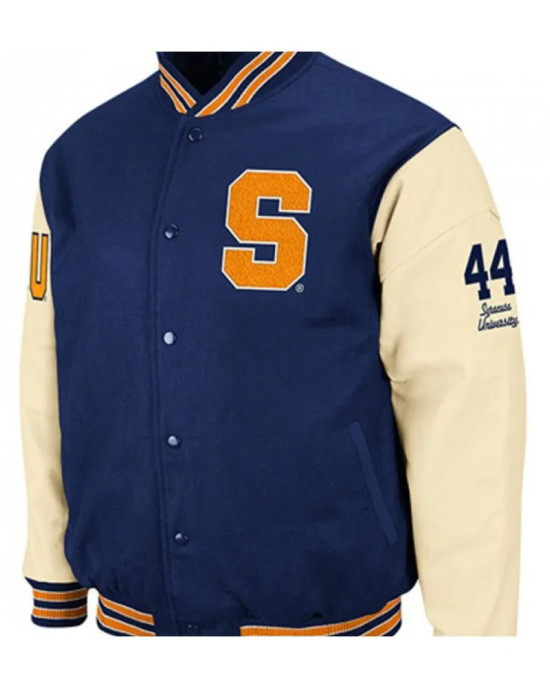 Men's Syracuse S Letterman Blue Jacket Men's Syracuse S Letterman Blue Jacket