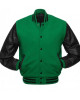 Men's Varsity Black and Green Jacket Men's Varsity Black and Green Jacket