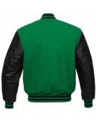 Men's Varsity Black and Green Jacket