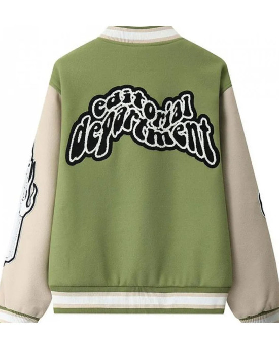 Men's Varsity CZ Editorial Department Baseball Wool Jacket Men's Varsity CZ Editorial Department Baseball Wool Jacket