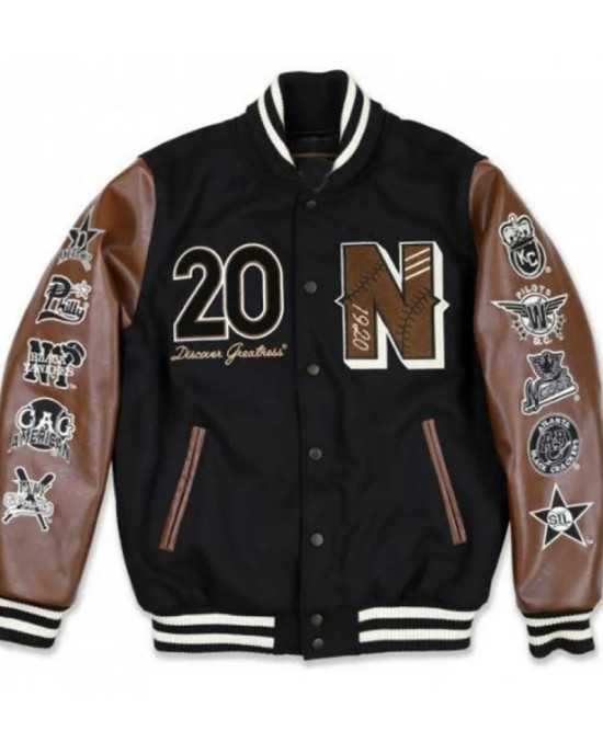 Men's Varsity Negro League Baseball Bomber Jacket Men's Varsity Negro League Baseball Bomber Jacket