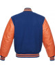Men's Varsity Orange and Royal Blue Letterman Jacket Men's Varsity Orange and Royal Blue Letterman Jacket