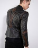 Mens 2 In 1 Thor Vintage Moto Quilted Leather Jacket