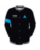 Mens Detroit Become Human RK800 Connor Bomber Black Varsity Wool Jacket Mens Detroit Become Human RK800 Connor Bomber Black Varsity Wool Jacket