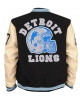 Mens Eddie Murphy Detroit Lions Beverly Hills Cop Axel Foley Letterman Varsity Leather Jacket