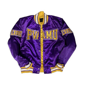 Men’s Embroidered Prairie View A&M University Purple Jacket
