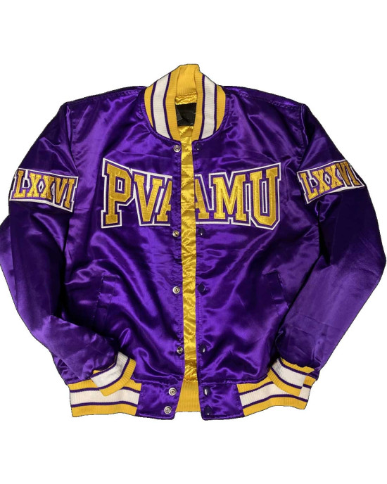 Men’s Embroidered Prairie View A&M University Purple Jacket Men’s Embroidered Prairie View A&M University Purple Jacket