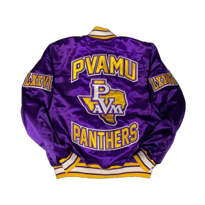 Men’s Embroidered Prairie View A&M University Purple Jacket