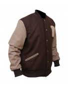 Mens Hotline Miami B Logo Varsity Wool Bomber Jacket