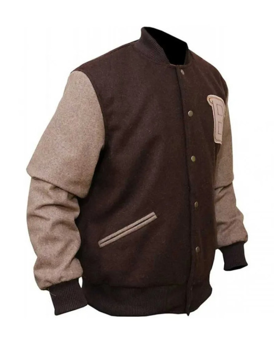 Mens Hotline Miami B Logo Varsity Wool Bomber Jacket