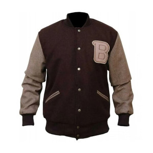 Mens Hotline Miami B Logo Varsity Wool Bomber Jacket