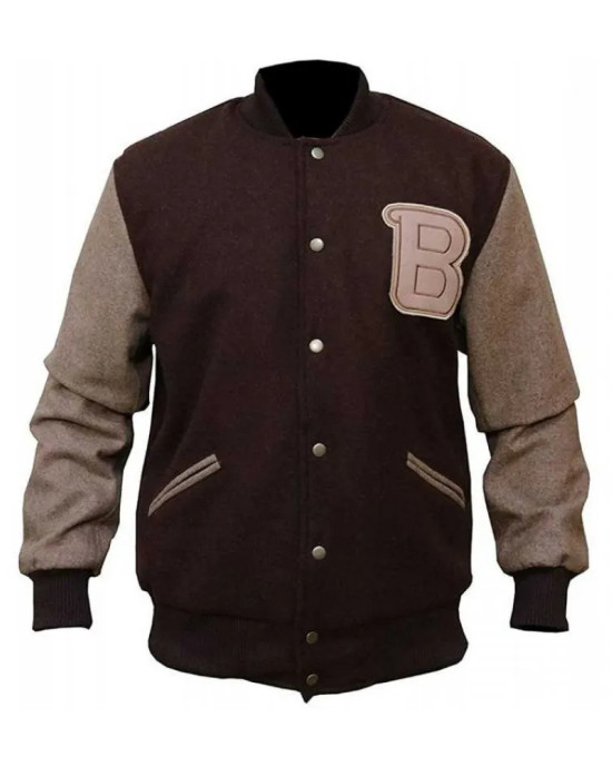 Mens Hotline Miami B Logo Varsity Wool Bomber Jacket